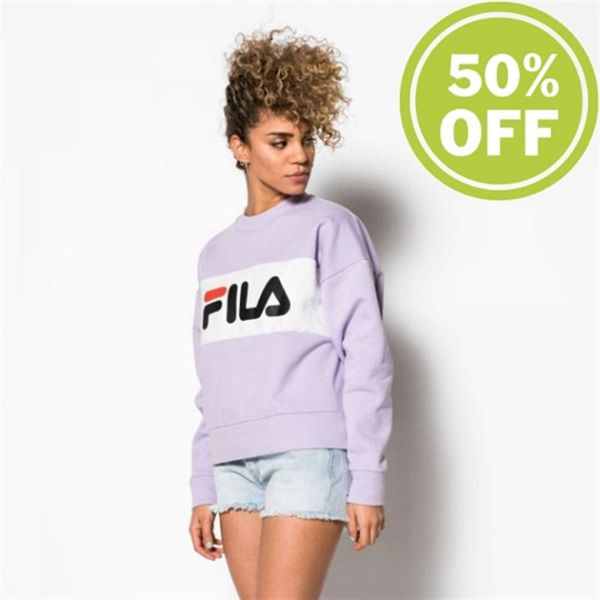 Fila Leah Crew Classic Er Women's Sweatshirts - Purple,NZ 546-30957